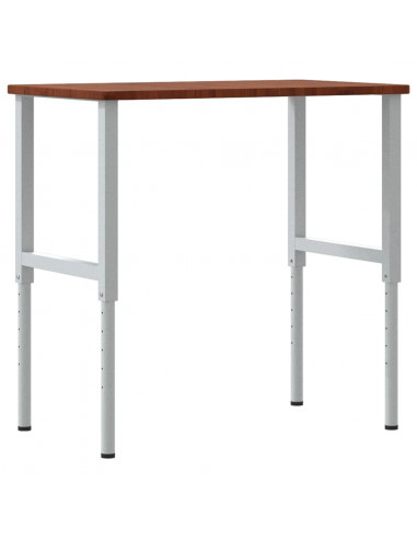 Banco Lavoro Marrone Scuro 100x60x(71,5-98) cm Legno di Rovere