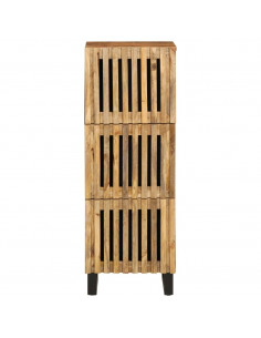 Credenza 40x34x110 cm in Legno Massello di Mango Grezzo 2