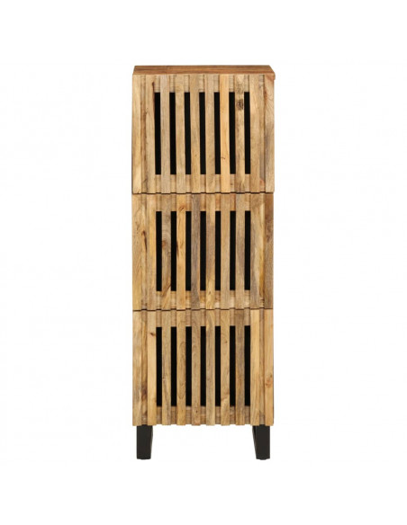 Credenza 40x34x110 cm in Legno Massello di Mango Grezzo