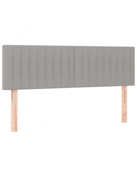 Giroletto a Molle con Materasso Grigio Chiaro 140x200cm Tessuto