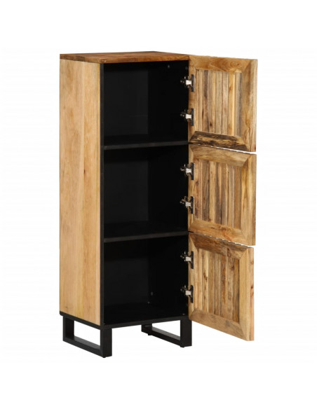 Credenza 40x34x110 cm in Legno Massello di Mango Grezzo