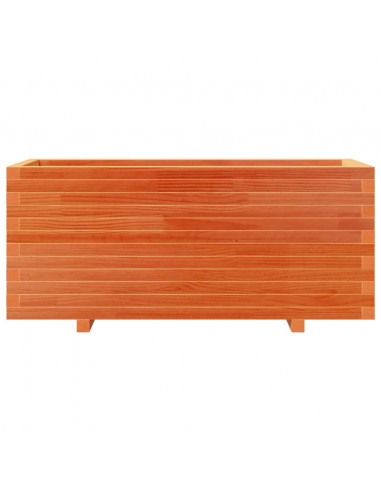 Fioriera Giardino Marrone Cera 110x40x49,5 Legno Massello Pino