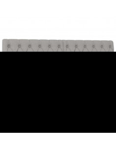 Giroletto a Molle con Materasso Grigio Chiaro 140x200cm Tessuto