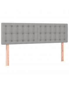 Giroletto a Molle con Materasso Grigio Chiaro 140x200cm Tessuto