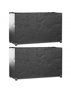 Copri Mobili Giardino 2pz 8 Occhielli 170x94x70 cm Rettangolare 2