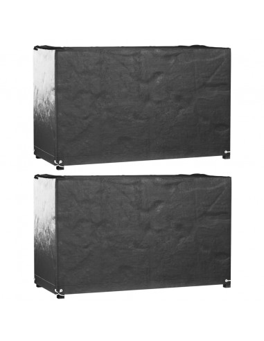 Copri Mobili Giardino 2pz 8 Occhielli 170x94x70 cm Rettangolare