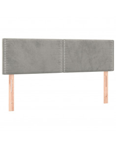 Giroletto a Molle con Materasso Grigio Chiaro 140x200cm Velluto 2