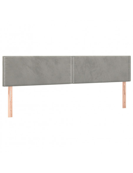 Giroletto a Molle con Materasso Grigio Chiaro 160x200cm Velluto