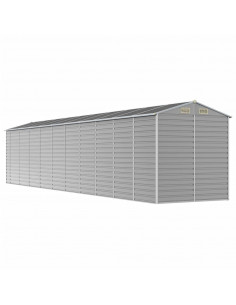 Capanno da Giardino Grigio Chiaro 191x895x198cm Acciaio Zincato 2