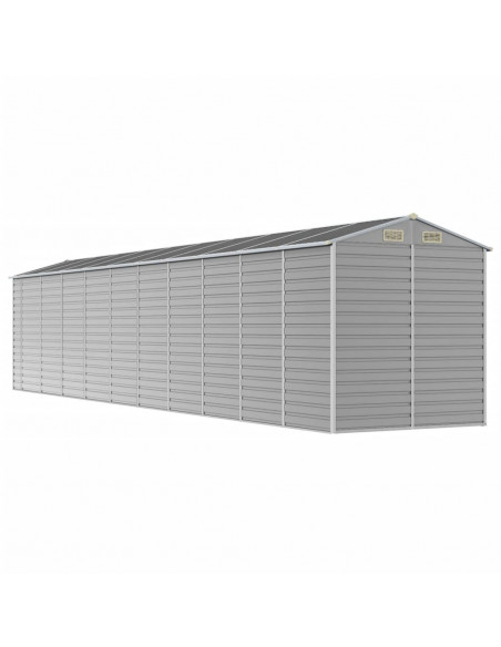 Capanno da Giardino Grigio Chiaro 191x895x198cm Acciaio Zincato