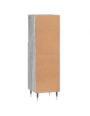 Armadietto Bagno Grigio Sonoma 30x30x100cm in Legno Multistrato