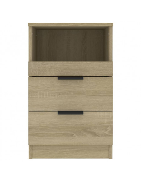 Comodini 2 pz Rovere Sonoma in Legno Multistrato
