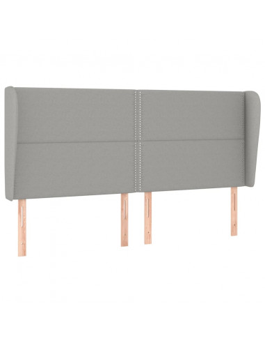 Giroletto a Molle con Materasso Grigio Chiaro 200x200cm Tessuto