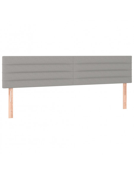 Giroletto a Molle con Materasso Grigio Chiaro 200x200cm Tessuto