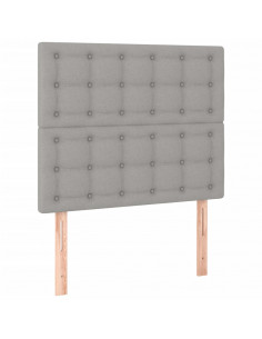 Giroletto a Molle con Materasso Grigio Chiaro 80x200 cm Tessuto 2