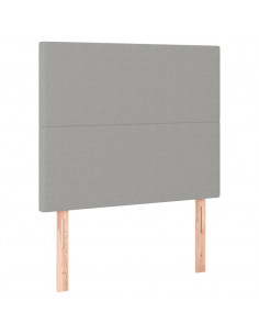 Giroletto a Molle con Materasso Grigio Chiaro 80x200 cm Tessuto 2