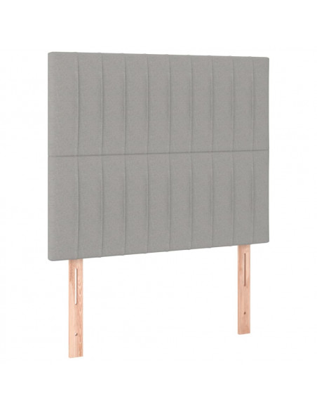 Giroletto a Molle con Materasso Grigio Chiaro 80x200 cm Tessuto