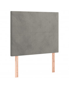 Giroletto a Molle con Materasso Grigio Chiaro 80x200 cm Velluto