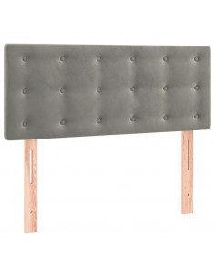 Giroletto a Molle con Materasso Grigio Chiaro 80x200 cm Velluto 2