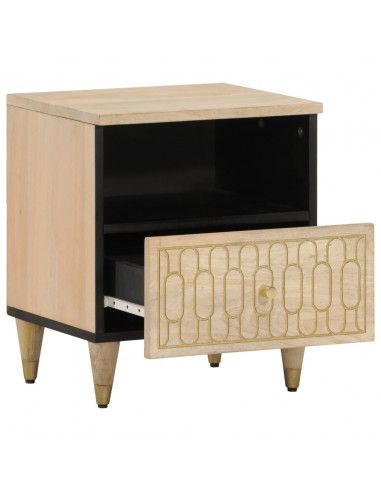 Comodini 2pz 40x33x46 cm in Legno Massello di Mango