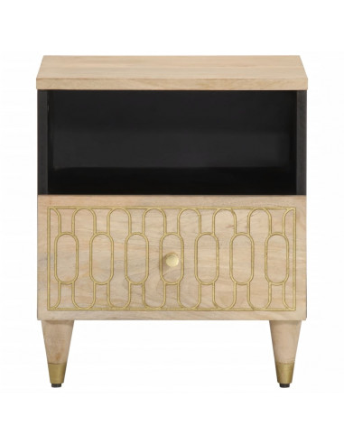 Comodini 2pz 40x33x46 cm in Legno Massello di Mango