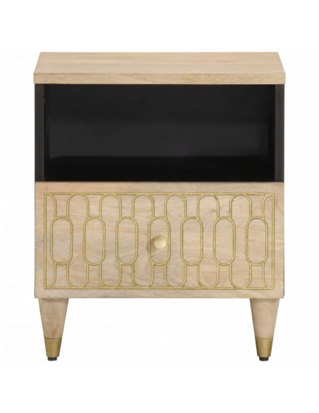 Comodini 2pz 40x33x46 cm in Legno Massello di Mango