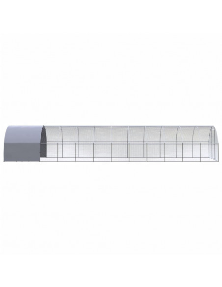 Gabbia per Polli da Esterno 3x12x2 m in Acciaio Zincato
