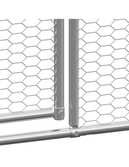 Gabbia per Polli da Esterno 3x4x2 m in Acciaio Zincato