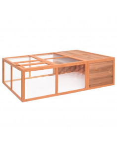 Gabbia per Animali da Giardino 150x100x50 cm Massello di Abete 2