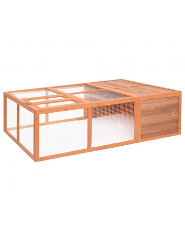 Gabbia per Animali da Giardino 150x100x50 cm Massello di Abete