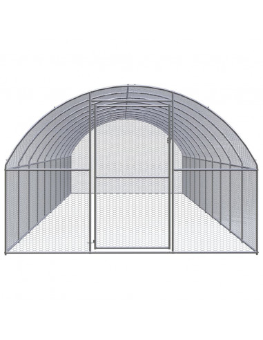 Gabbia per Polli da Esterno 3x10x2 m in Acciaio Zincato