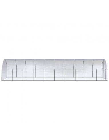 Gabbia per Polli da Esterno 3x10x2 m in Acciaio Zincato