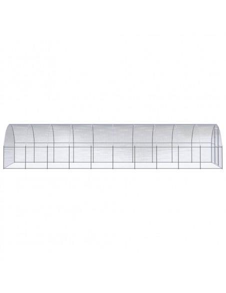 Gabbia per Polli da Esterno 3x10x2 m in Acciaio Zincato