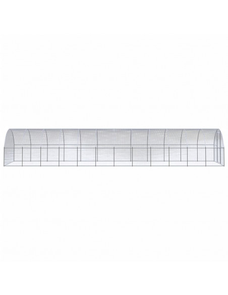 Gabbia per Polli da Esterno 3x12x2 m in Acciaio Zincato