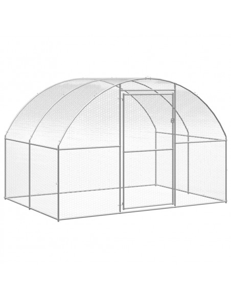 Gabbia per Polli da Esterno 3x12x2 m in Acciaio Zincato
