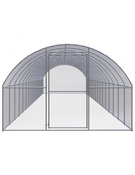 Gabbia per Polli da Esterno 3x16x2 m in Acciaio Zincato