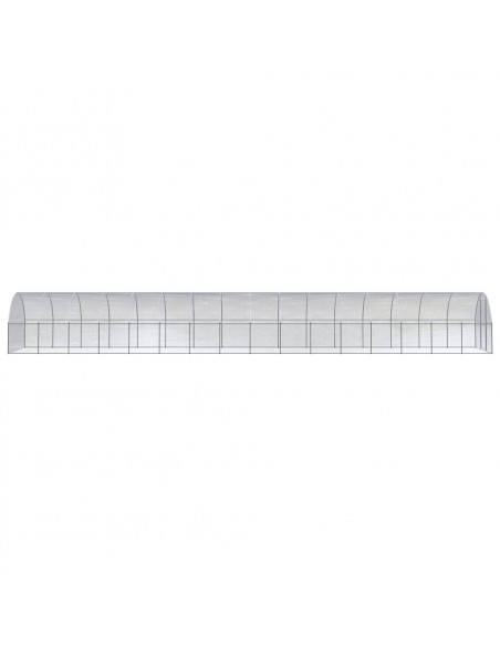 Gabbia per Polli da Esterno 3x16x2 m in Acciaio Zincato
