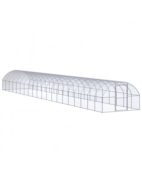 Gabbia per Polli da Esterno 3x20x2 m in Acciaio Zincato