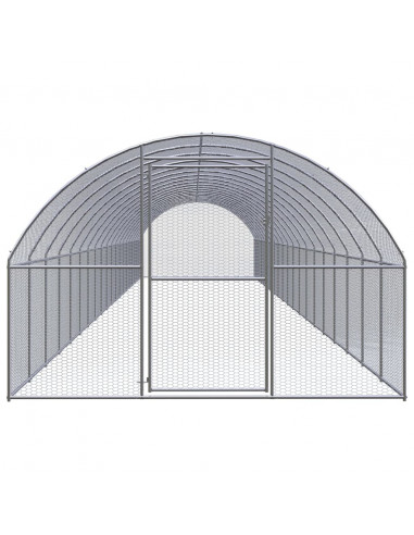 Gabbia per Polli da Esterno 3x20x2 m in Acciaio Zincato