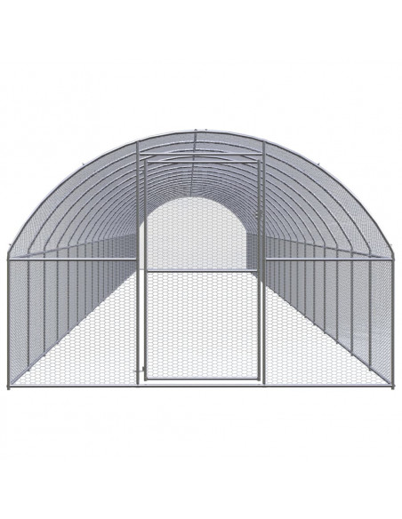 Gabbia per Polli da Esterno 3x20x2 m in Acciaio Zincato