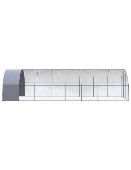 Gabbia per Polli da Esterno 3x8x2 m in Acciaio Zincato