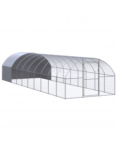 Gabbia per Polli da Esterno 3x10x2 m in Acciaio Zincato 2