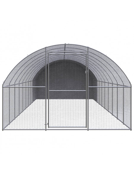 Gabbia per Polli da Esterno 3x10x2 m in Acciaio Zincato