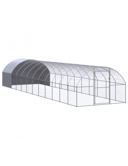 Gabbia per Polli da Esterno 3x12x2 m in Acciaio Zincato