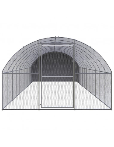Gabbia per Polli da Esterno 3x12x2 m in Acciaio Zincato