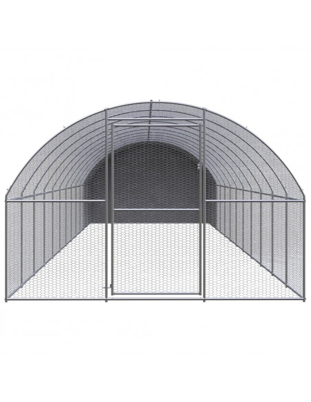 Gabbia per Polli da Esterno 3x12x2 m in Acciaio Zincato