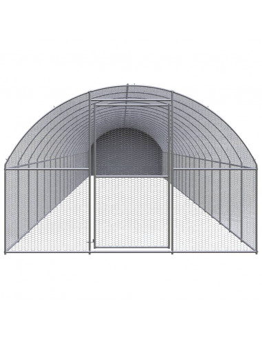 Gabbia per Polli da Esterno 3x20x2 m in Acciaio Zincato