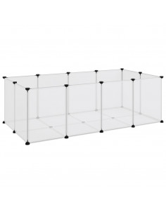 Gabbia per Piccoli Animali Trasparente 144x74x46,5cm PP Acciaio 2