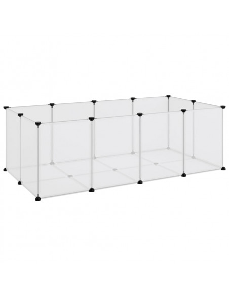 Gabbia per Piccoli Animali Trasparente 144x74x46,5cm PP Acciaio