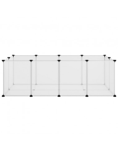 Gabbia per Piccoli Animali Trasparente 144x74x46,5cm PP Acciaio